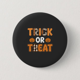 Trick or Treat Halloween Pumpkin Vector Design_1 6 Cm Round Badge