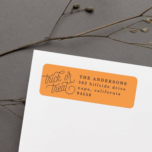 Trick or Treat Halloween Return Address Label (Creator Uploaded)