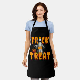trick or treat halloween scary ghost pumpkin apron