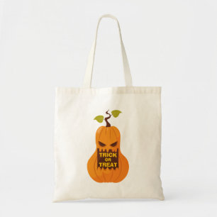 Trick or Treat Halloween Scary Spooky Pumpkin Tote Bag