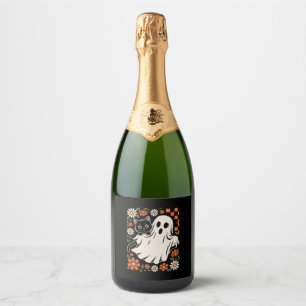 Trick or Treat Halloween Sparkling Wine Label