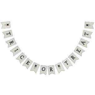 Trick or Treat Halloween Spider Bunting Flag