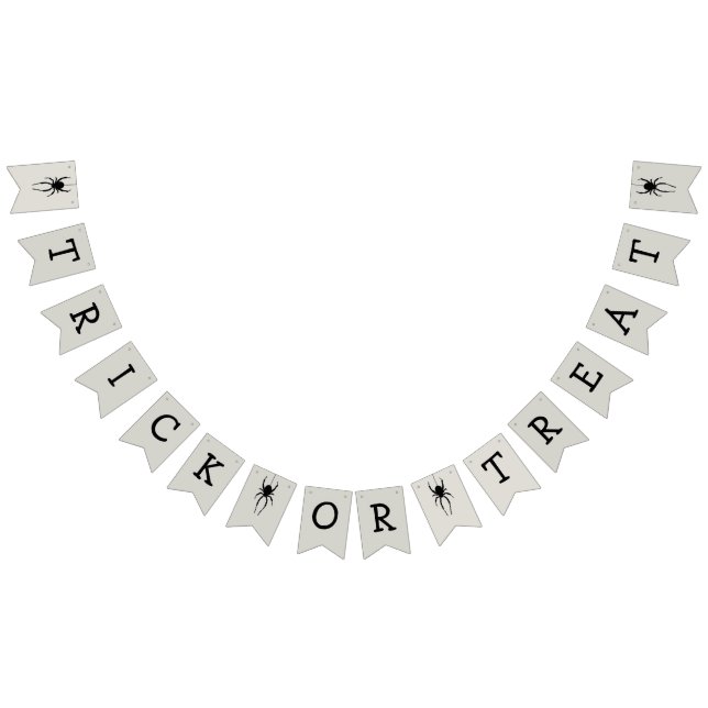 Trick or Treat Halloween Spider Bunting Flag (All)