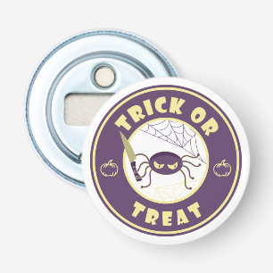 Trick or treat halloween spider Starbucks style Bottle Opener