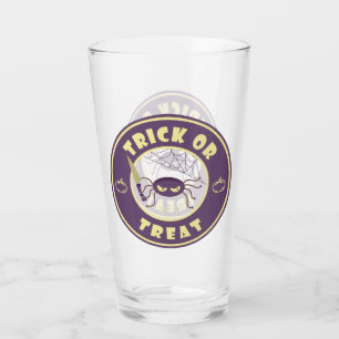 Trick or treat halloween spider Starbucks style Glass