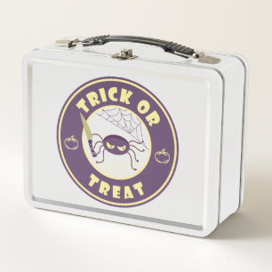 Trick or treat halloween spider Starbucks style Metal Lunch Box