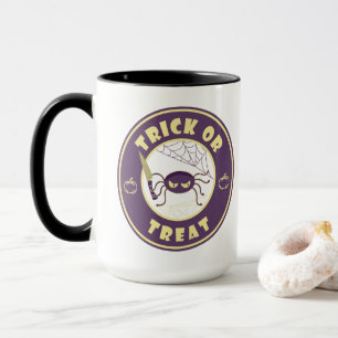 Trick or treat halloween spider Starbucks style Mug