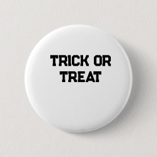Trick or. Treat Halloween spooky black simple mini 6 Cm Round Badge