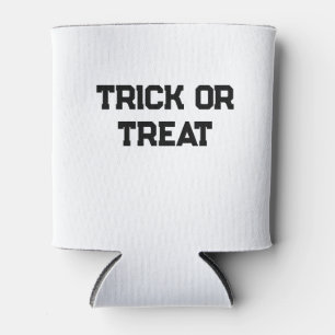 Trick or. Treat Halloween spooky black simple mini Can Cooler