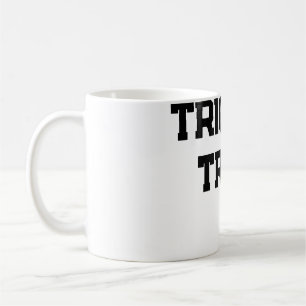 Trick or. Treat Halloween spooky black simple mini Coffee Mug