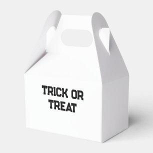 Trick or. Treat Halloween spooky black simple mini Favour Box