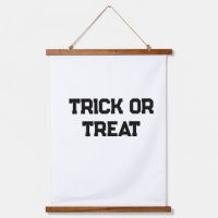 Trick or. Treat Halloween spooky black simple mini