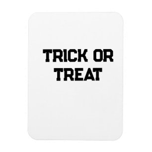Trick or. Treat Halloween spooky black simple mini Magnet