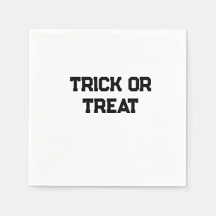 Trick or. Treat Halloween spooky black simple mini Napkin
