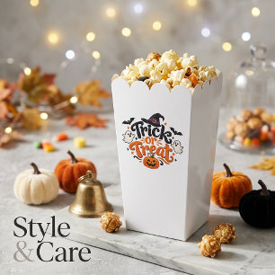 Trick or Treat Halloween Spooky Cute DesignPopcorn Favour Box