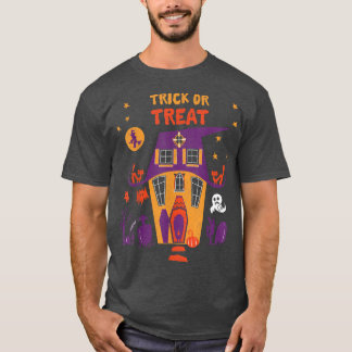 Trick Or Treat Halloween Spooky Goblins Haunted Ho T-Shirt