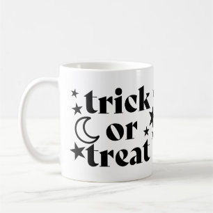 Trick or Treat Halloween Stars & Crescent Moon Coffee Mug