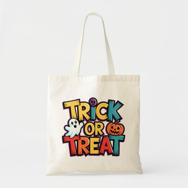 Trick or Treat Halloween Tote Bag (Front)