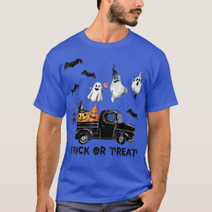 Trick Or Treat Halloween Truck Monster Ghost Bat P T-Shirt