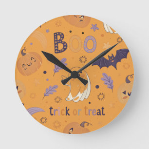 Trick or Treat Halloween Wall Clock