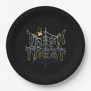 Trick-or-Treat-Haloween Paper Plate