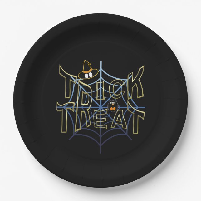 Trick-or-Treat-Haloween Paper Plate (Front)