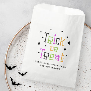 Trick or treat Happy Halloween Favour Bag