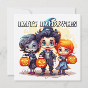Trick Or Treat Happy Halloween For Kids Card