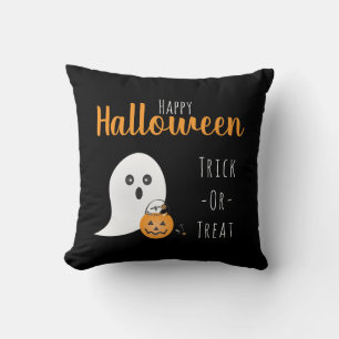 Trick Or Treat Happy Halloween Ghost Spooky Cushion