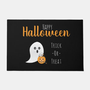 Trick Or Treat Happy Halloween Ghost Spooky Doormat