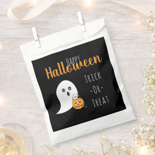 Trick Or Treat Happy Halloween Ghost Spooky Favour Bag