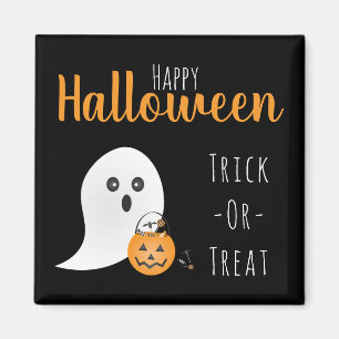 Trick Or Treat Happy Halloween Ghost Spooky Magnet