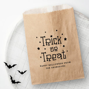 Trick or treat Happy Halloween Kraft Favour Bag