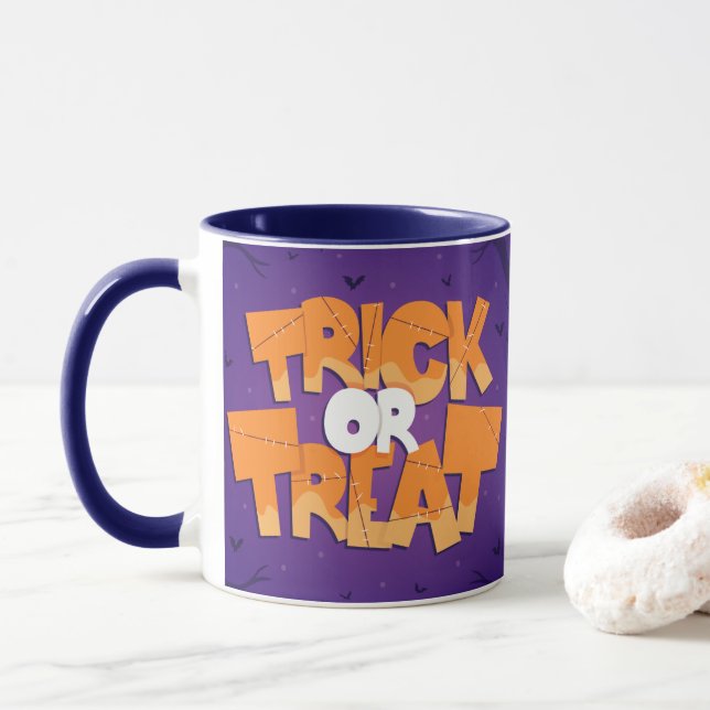 Trick or Treat Happy Halloween Mug (With Donut)
