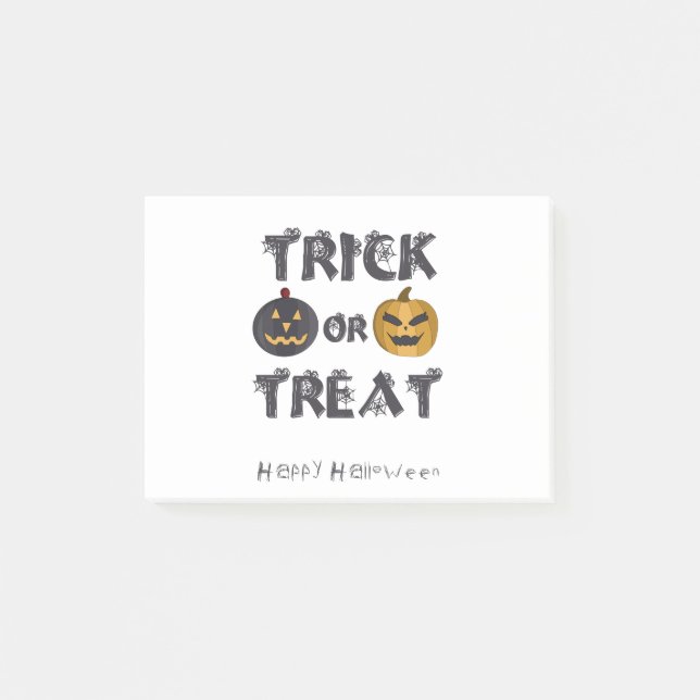 Trick or Treat Happy Halloween Post-it Notes (Front)