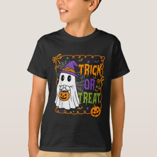 Trick Or Treat Happy Halloween Pumpkin Ghost Boy G T-Shirt