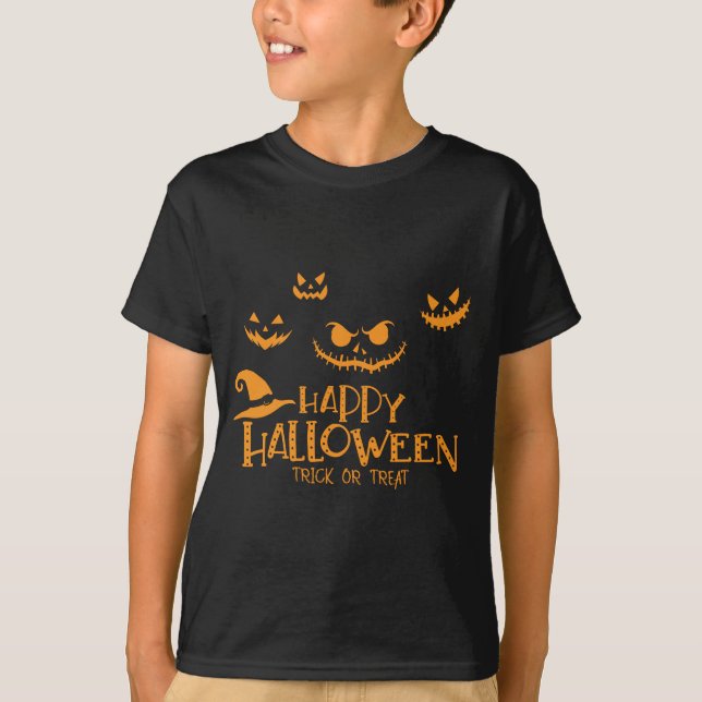 Trick or Treat Happy Halloween  T-Shirt (Front)