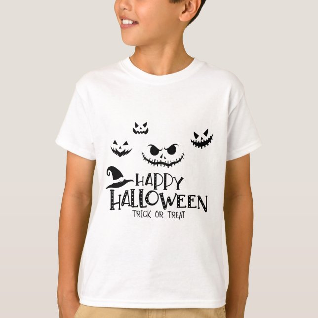 Trick or Treat Happy Halloween  T-Shirt (Front)
