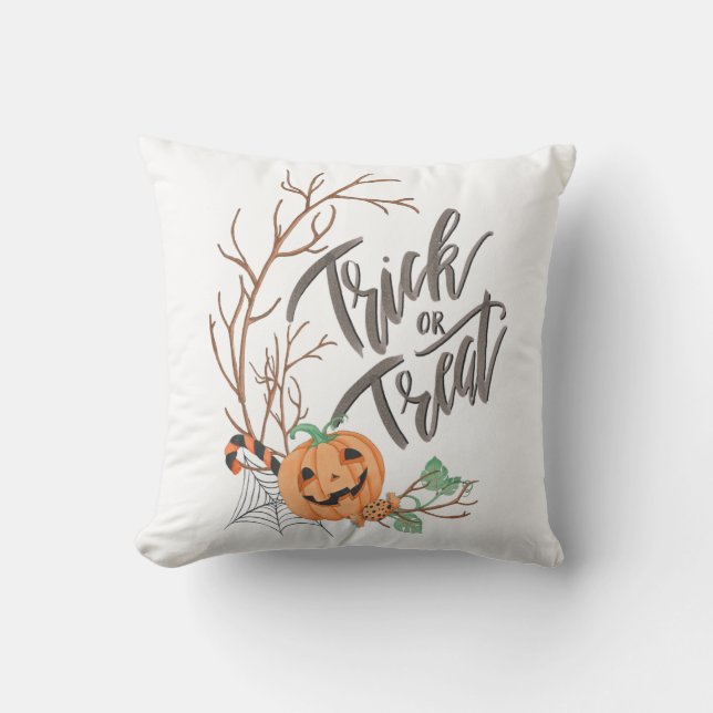 Trick or Treat Illustration Cushion (Front)