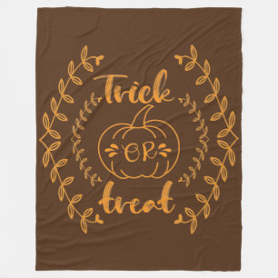 Trick or treat in plants frame fleece blanket