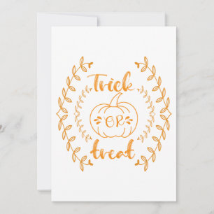 Trick or treat in plants frame holiday card