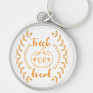 Trick or treat in plants frame key ring