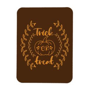 Trick or treat in plants frame magnet