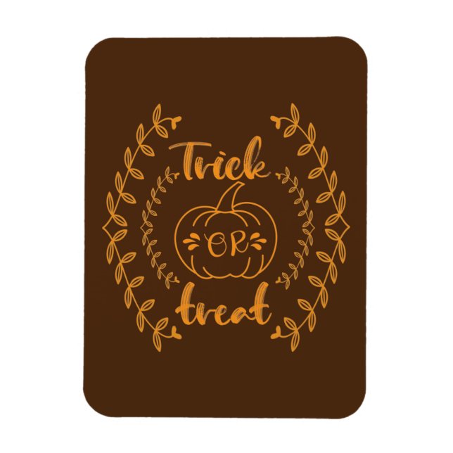 Trick or treat in plants frame  magnet (Vertical)