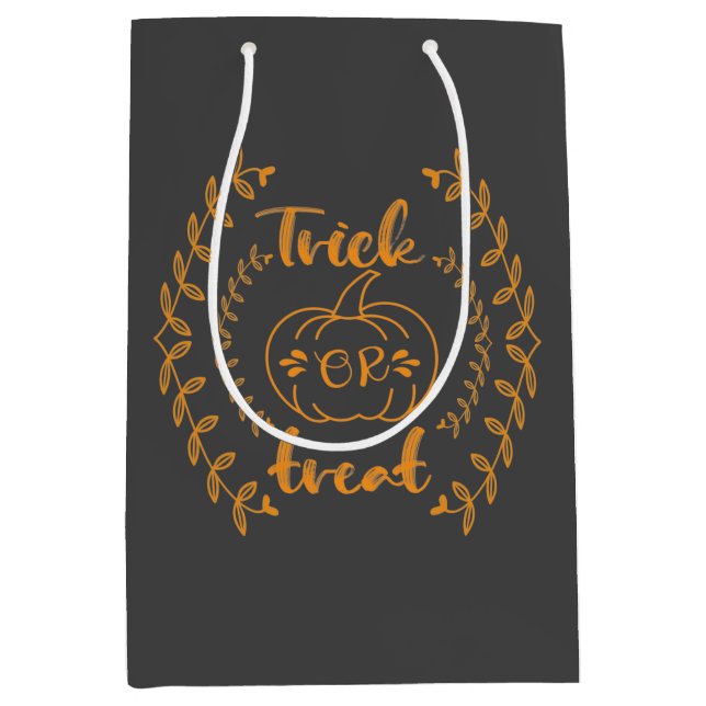 Trick or treat in plants frame  medium gift bag (Front)