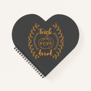 Trick or treat in plants frame notebook