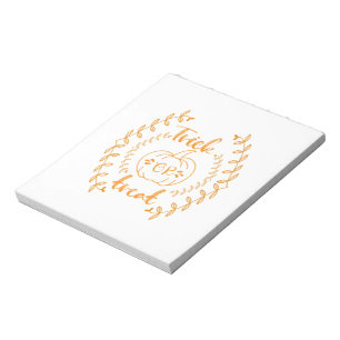 Trick or treat in plants frame notepad