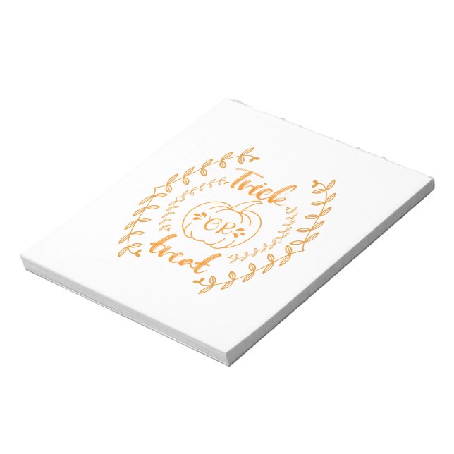 Trick or treat in plants frame  notepad (Rotated)