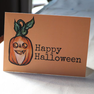Trick or Treat Jack O Lantern Halloween Pumpkin    Card