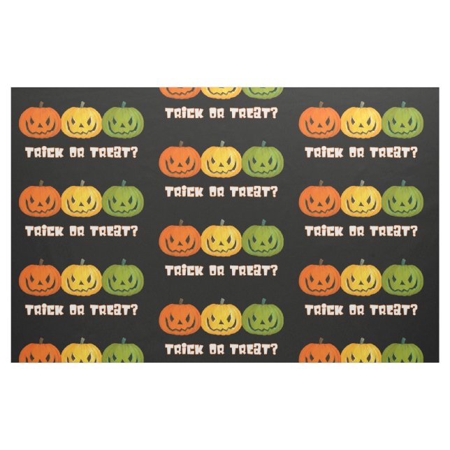 Trick or Treat Jack-O-Lanterns Fabric (Fat Quarter)